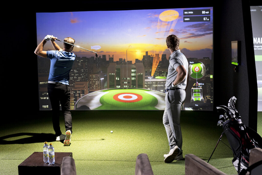 Golf træning på simulator